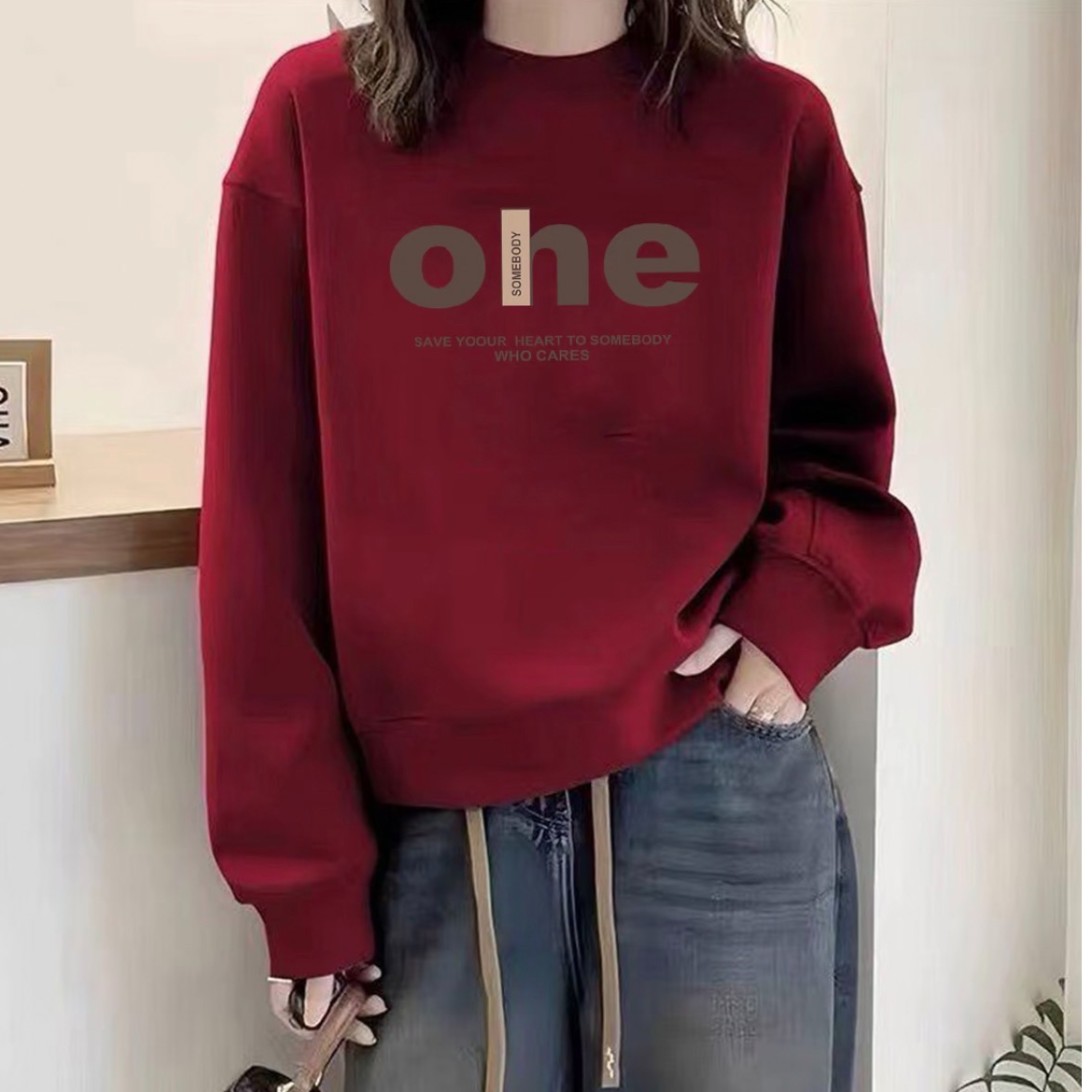 字母OHE秋冬款卫衣秋季男女同款上衣新款卫衣女潮 到手价¥17.99