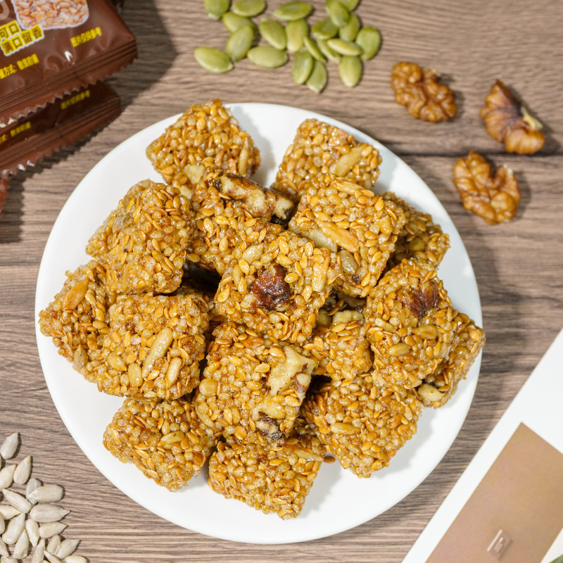【香香酥酥】亚麻籽核桃酥整箱批发休闲零食传统糕点点心小吃Z 图片 4