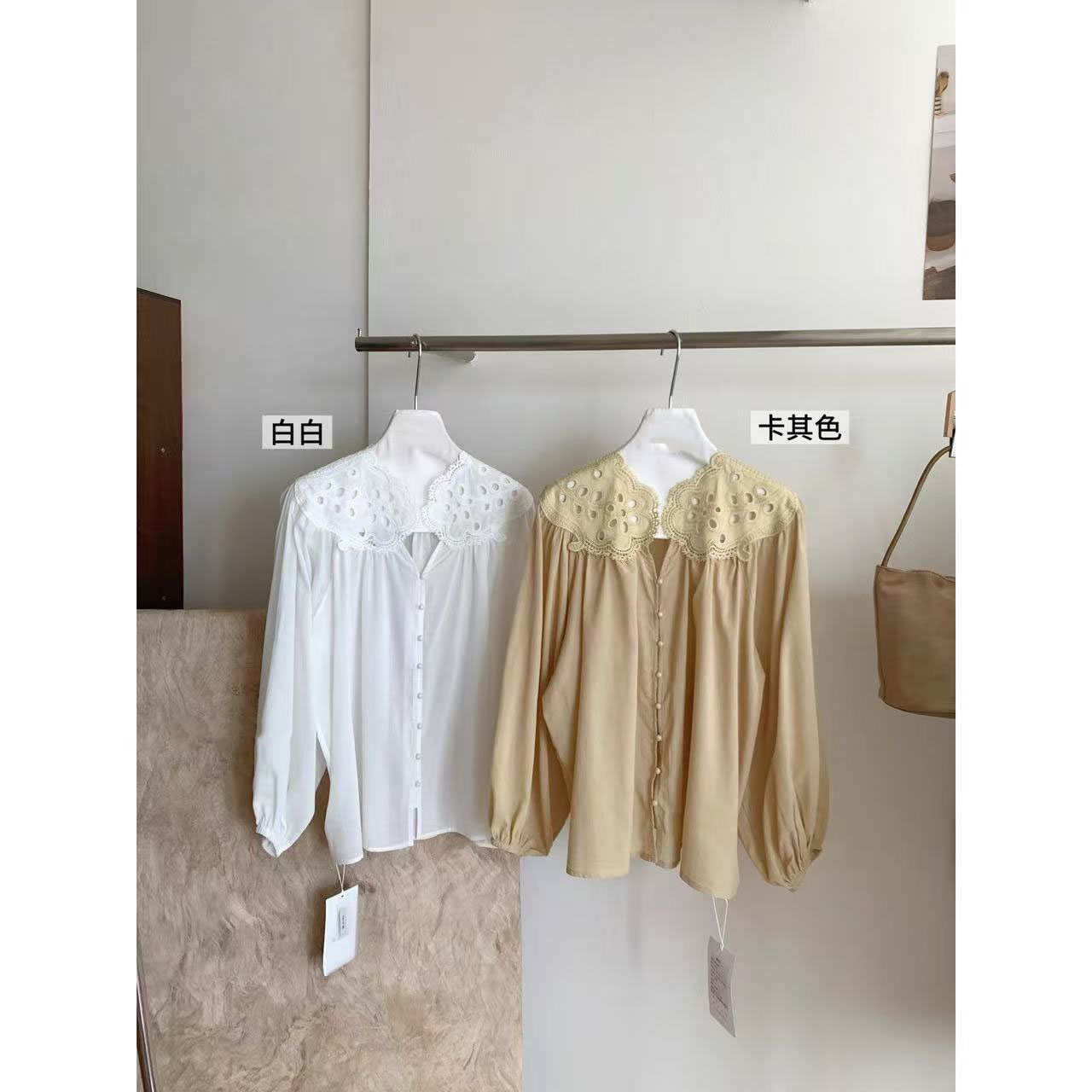 王炸款 早秋宫廷风花边衬衫 到手价¥59.99