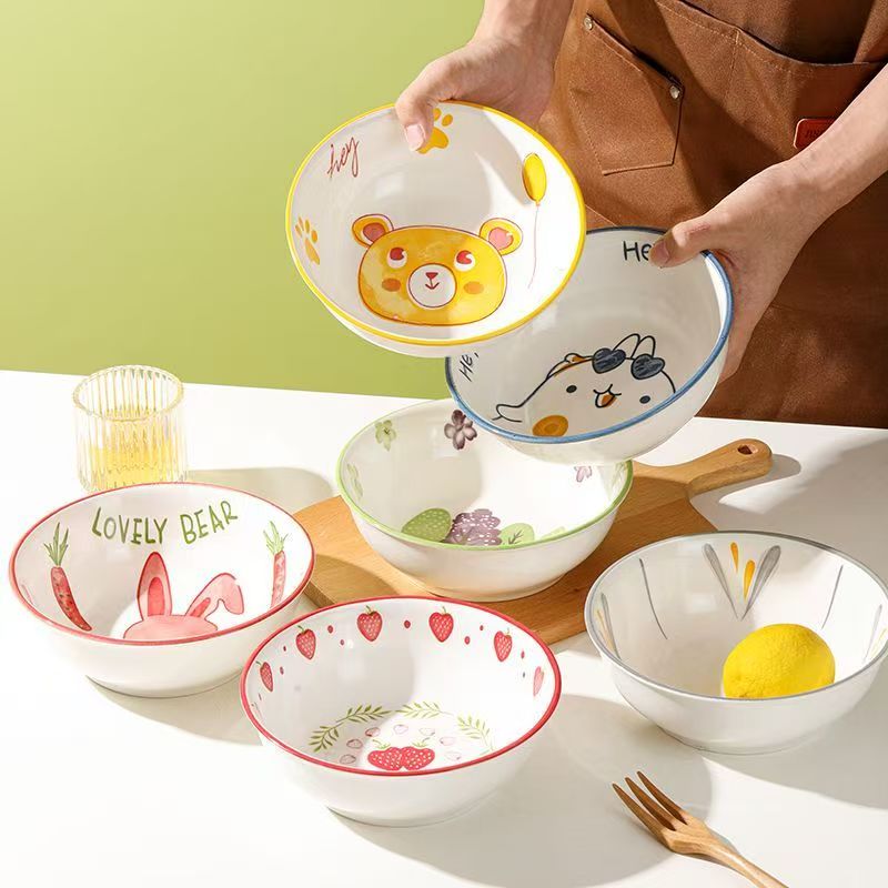 【X】7英寸面碗釉下彩餐具家用可爱碗高颜值家用碗 到手价¥13.90