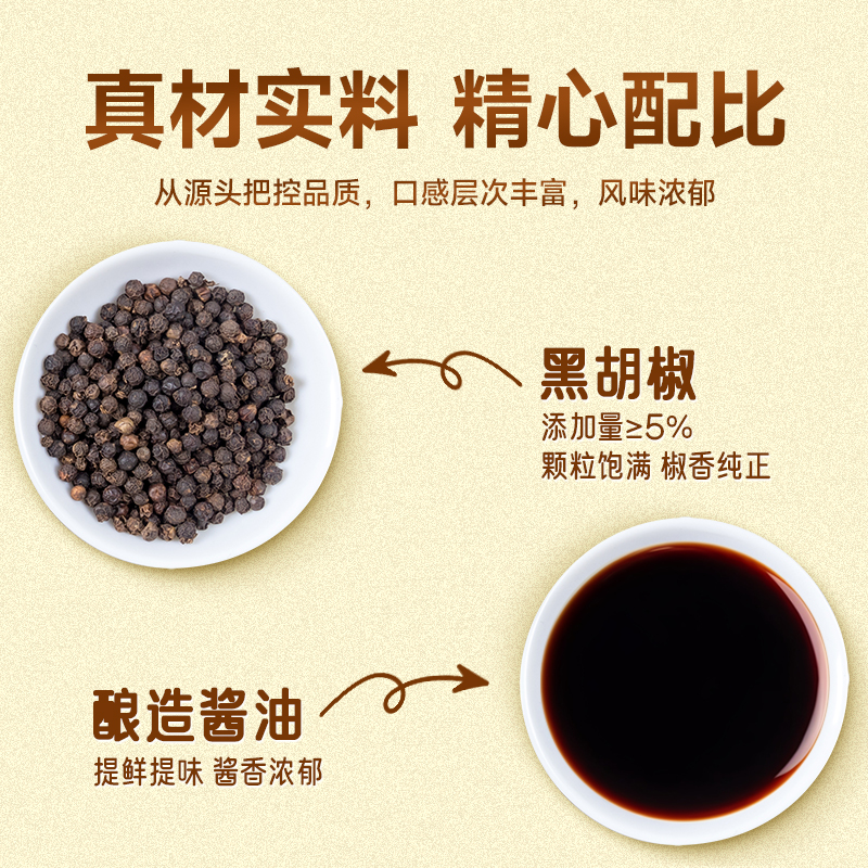 莲花黑椒汁230g 黑胡椒酱牛排腌料浓郁经典西餐辛香口味意面酱 图片 3