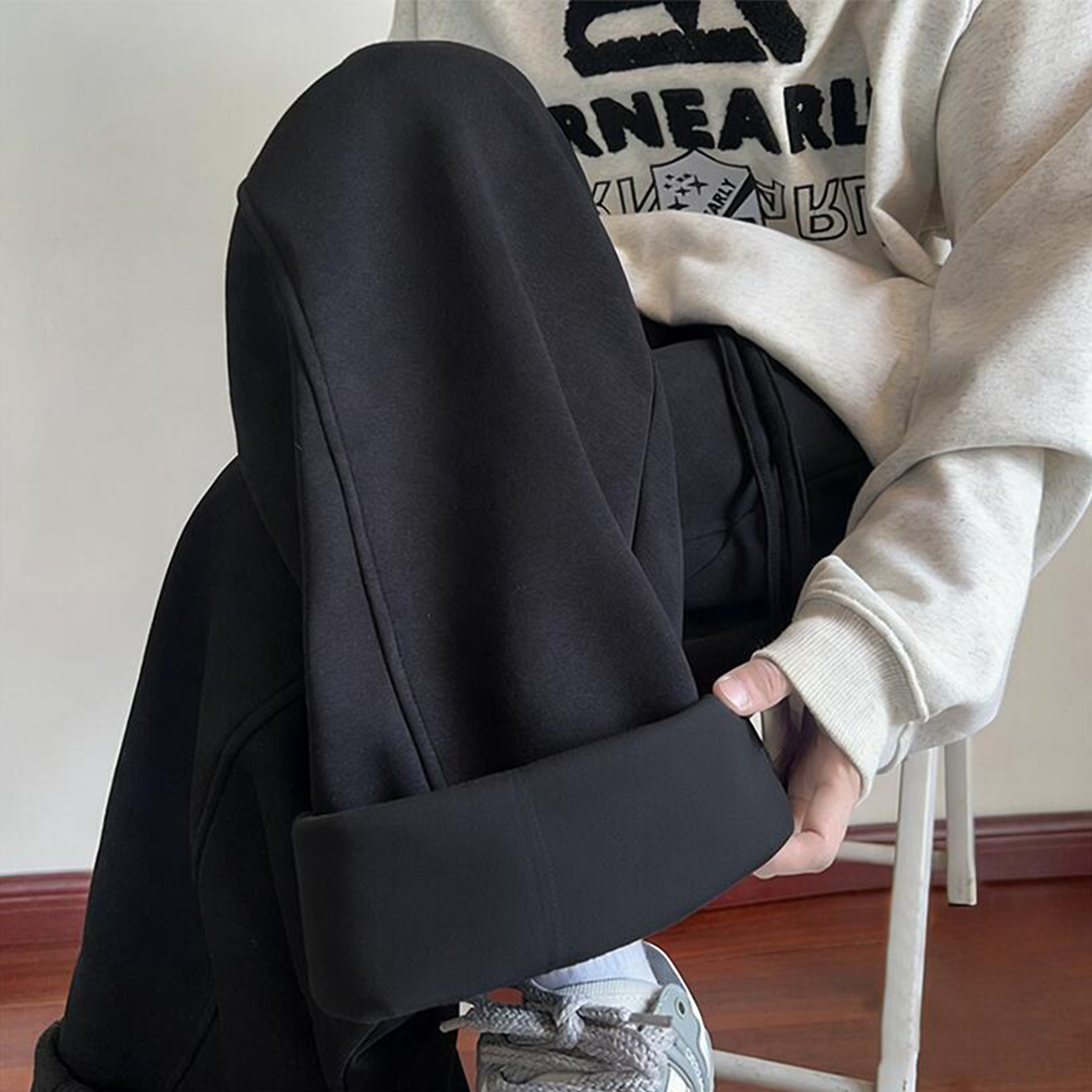 青少年弯刀裤男春秋季新款高街垂感潮牌男裤美式大码休闲直筒裤子 到手价¥39.90