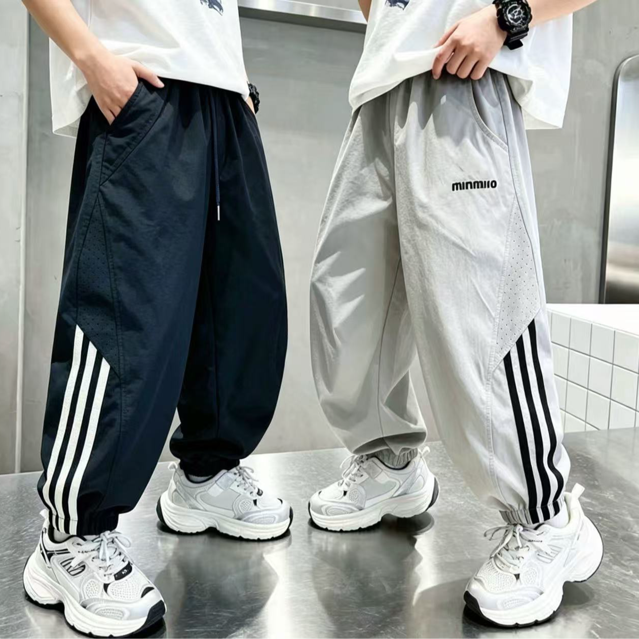 （冰凉感速干）2026夏薄款男女童透气显瘦百搭休闲裤 到手价¥16.90