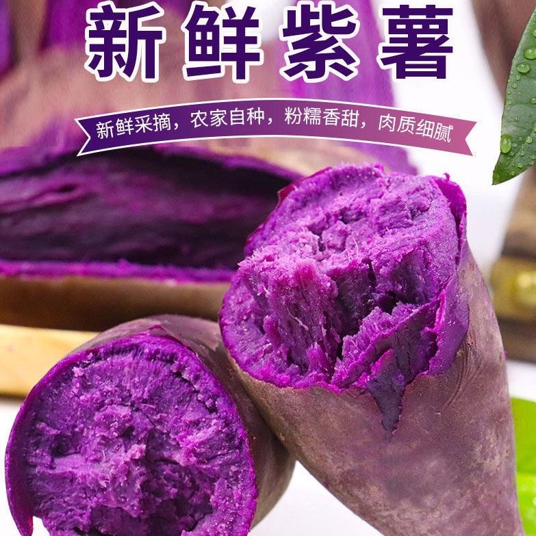 湖北紫薯番薯紫色地瓜新鲜现挖紫薯5斤 到手价¥16.50