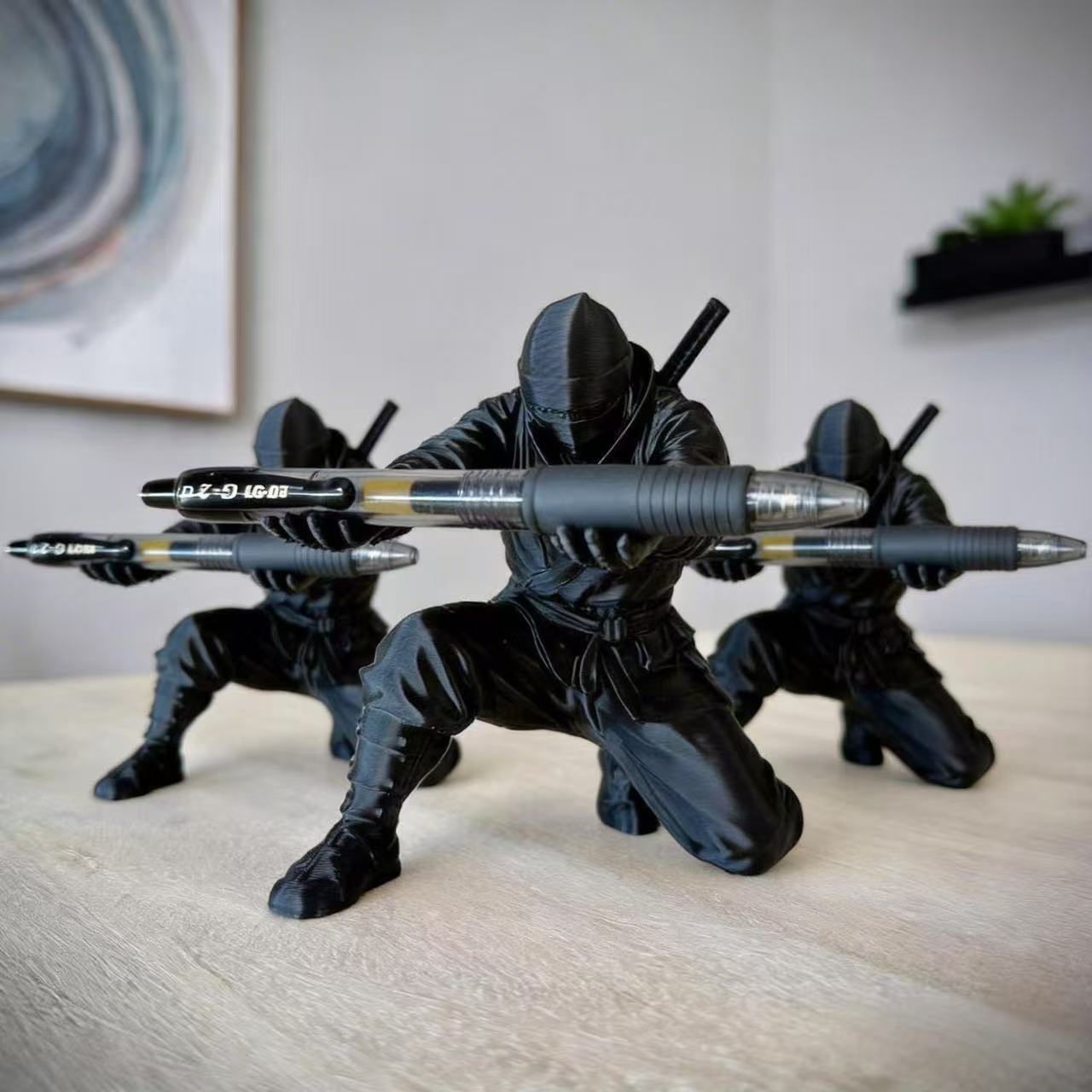 忍者笔筒3d打印桌面装饰摆件笔架/文具收纳个性创意桌面摆9厘米高 图片 5
