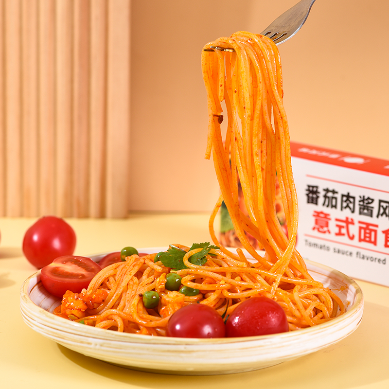 【10.8到手4盒】意大利面番茄肉酱风味儿童黑椒蟹黄非油炸意面 图片 6