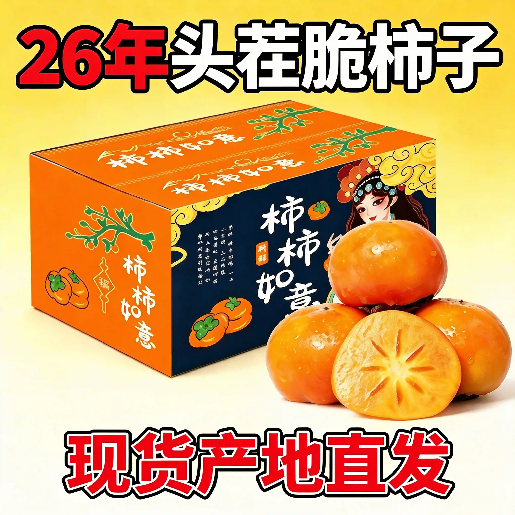 山西阳丰脆柿子巧克力脆柿子 当季新鲜 XH 到手价¥9.90