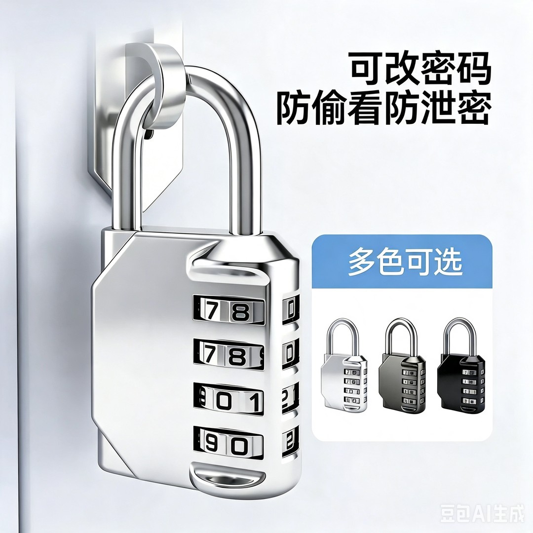 【开学必备】宿舍柜锁大学生密码挂锁抽屉宿舍专用住校生车锁 到手价¥19.90