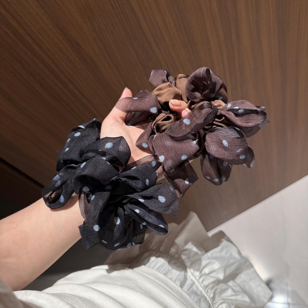 韩系波点显发量蓬松质感减龄慵懒风气质优雅发圈扎头皮筋头饰女 到手价¥19.90