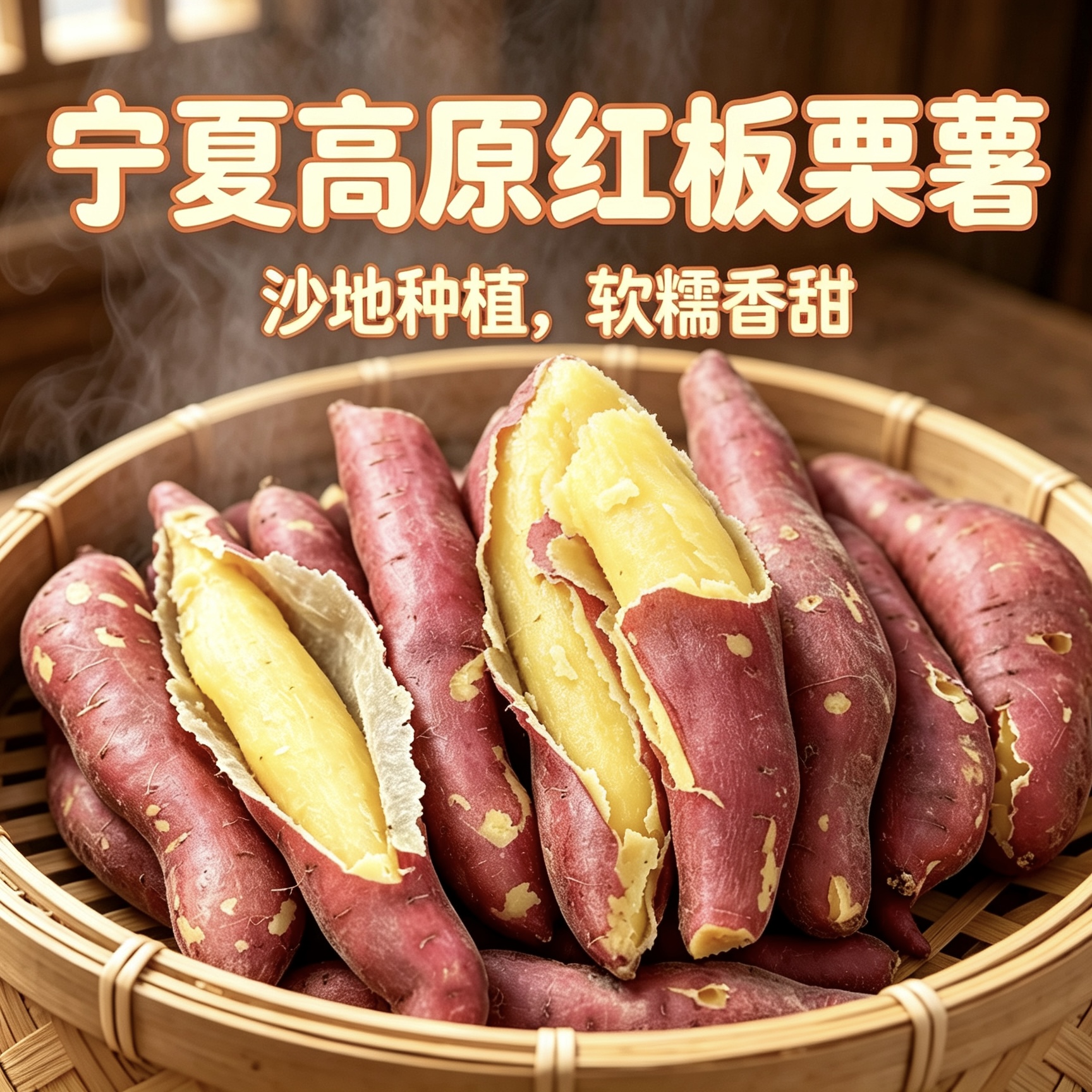 [宁夏高原红板栗薯]正宗沙地高原板栗红薯粉糯香甜宝宝辅食5/9斤 图片 1