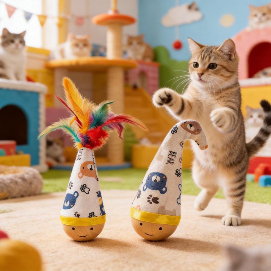 猫咪不倒翁逗猫棒玩具猫咪玩具小猫玩具逗猫玩具猫咪羽毛玩具推荐 到手价¥19.90