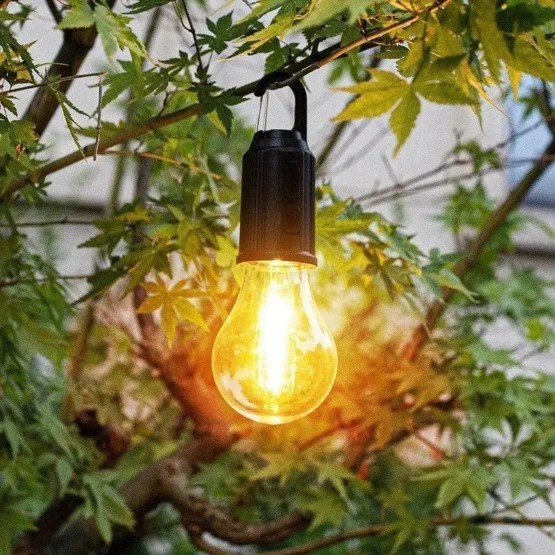 太阳能露营灯充电复古野营灯LED钨丝帐篷灯应急球泡灯照明灯wmj 到手价¥39.90