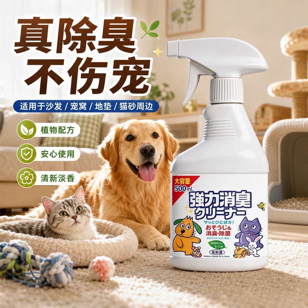 【正品保障】犬猫通用臭喷雾天然成分去污除菌养猫清洁剂 到手价¥19.90