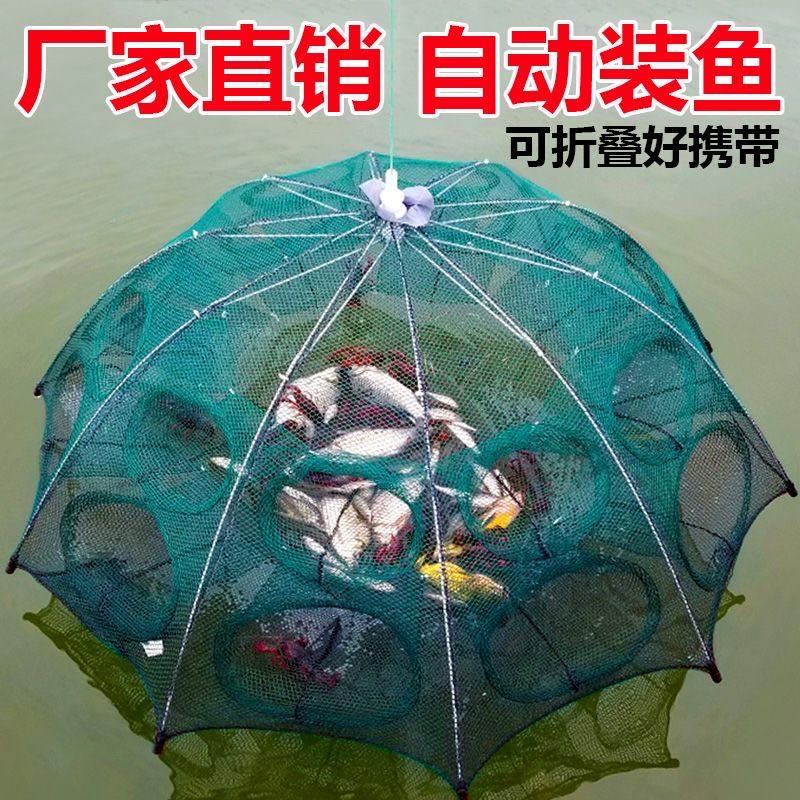 虾笼网鱼捕鱼笼捕鱼网自动神器螃蟹渔网黄鳝泥鳅渔具笼伞笼龙虾 图片 8