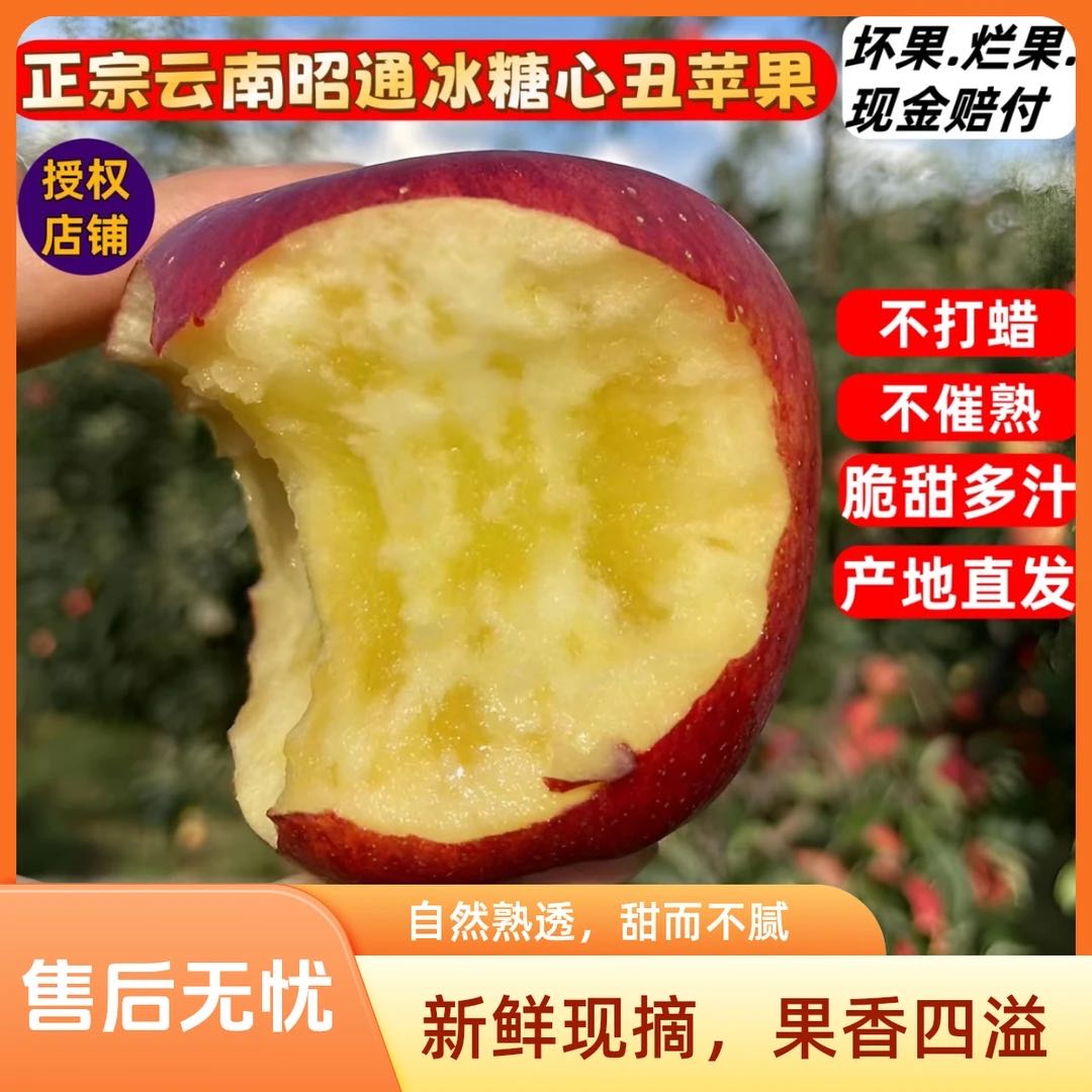 正宗云南昭通（红露）糖心苹果纯甜无酸脆甜多汁现摘现发产地直销 到手价¥39.60